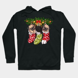 Pugs Socks Christmas Gifts Dogs Lovers Hoodie